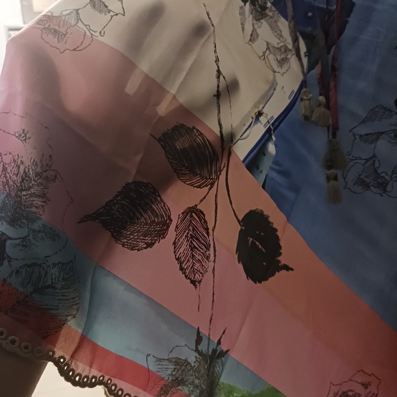 Multi Color Silk Beach Kimono - Picture 14 of 16